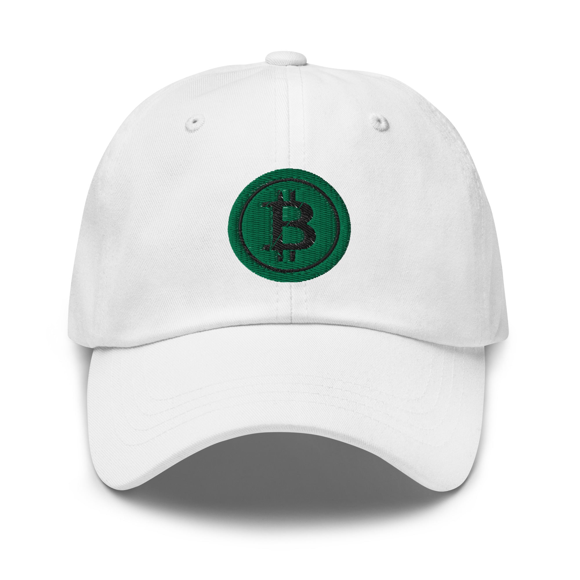 Green BTC Bitcoin Crypto Symbol Digital Asset Baseball Cap Dad hat