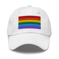 LGBTQ+ Rainbow Flag Gay Pride embroidered dad hat, product image 10
