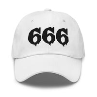 Black 666 embroidered dad hat, product image 10