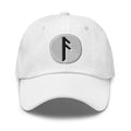 Ansuz Rune Hat Odin Wisdom Symbol Viking Norse Embroidered Dad Cap Gothic Black Metal embroidered dad hat, product image 9