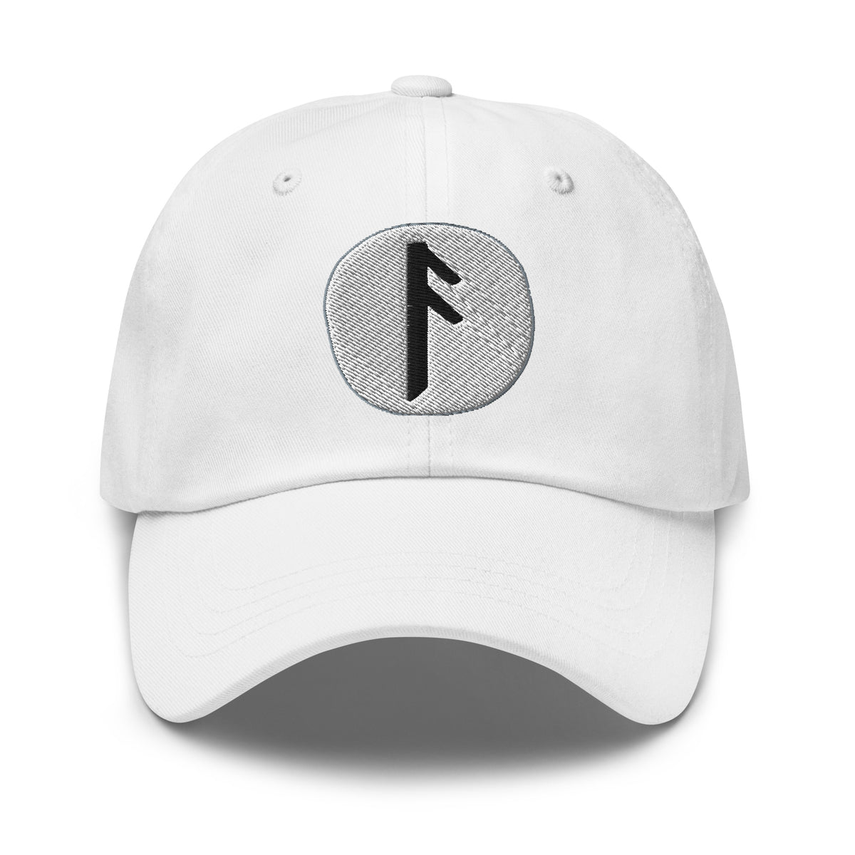 Ansuz Rune Hat Odin Wisdom Symbol Viking Norse Embroidered Dad Cap Gothic Black Metal embroidered dad hat, product image 9