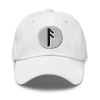 Ansuz Rune Hat Odin Wisdom Symbol Viking Norse Embroidered Dad Cap Gothic Black Metal embroidered dad hat, product image 9