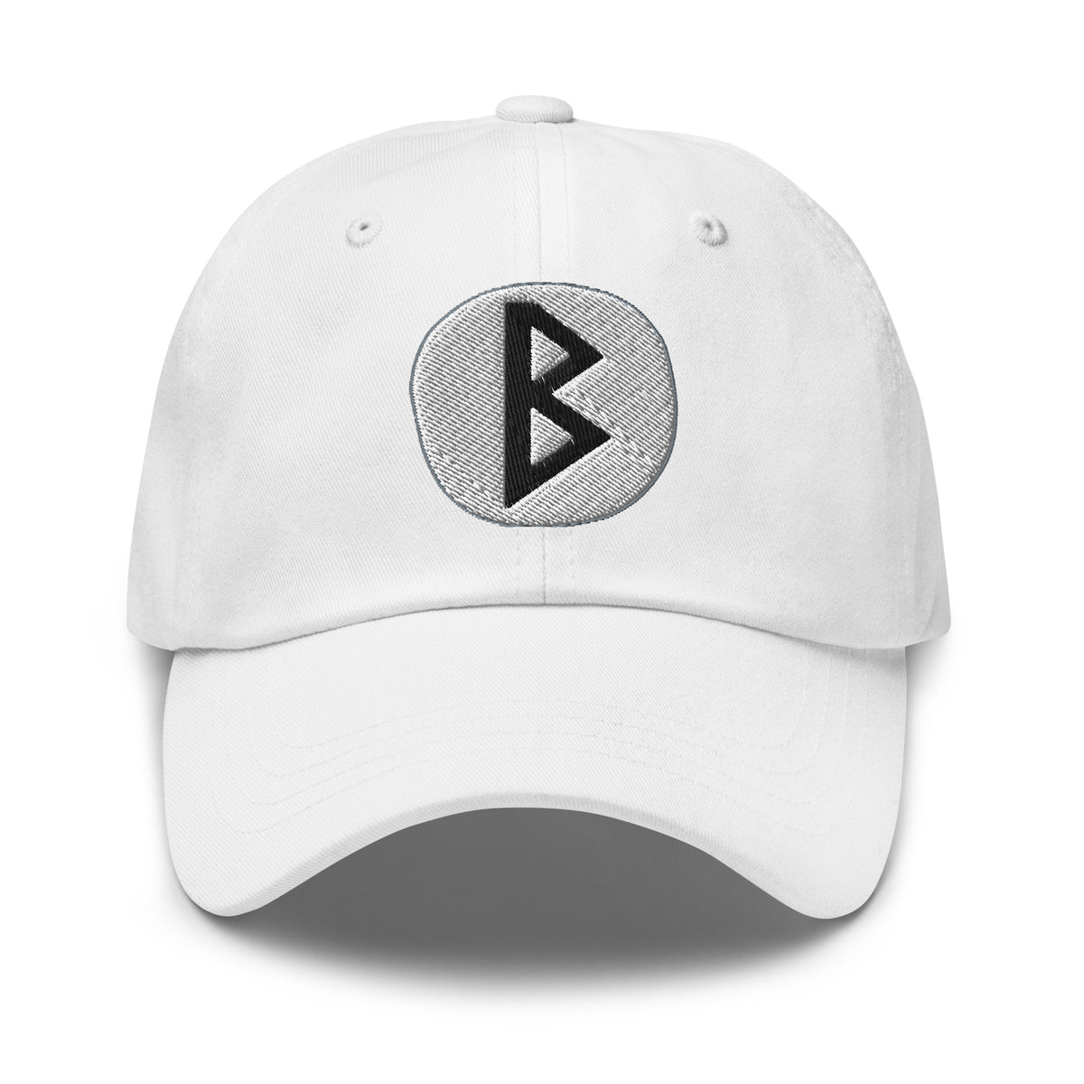 Berkano Rune Hat Viking Growth Rebirth Symbol Norse Embroidered Dad Cap Gothic Black Metal embroidered dad hat, product image 9