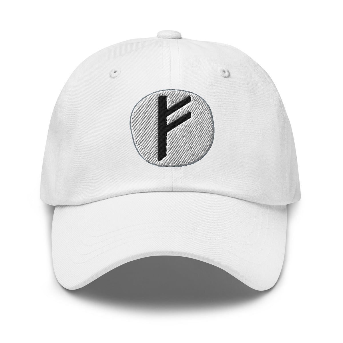 Fehu Rune Hat Viking Wealth Prosperity Symbol Norse Embroidered Dad Cap Gothic Black Metal embroidered dad hat, product image 9