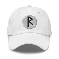 Raidho Rune Hat Viking Journey Path Symbol Norse Embroidered Dad Cap Gothic Black Metal embroidered dad hat, product image 9