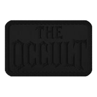 Rectangle embroidered patch featuring The Occult Black Supernatural Iron-On, front view