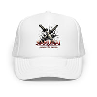 trucker hat featuring Katana Splash Samurai embroidered artwork, product image 9