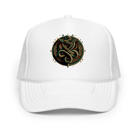trucker hat featuring Ouroboros Snake Hat embroidered artwork, product image 9