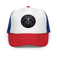 trucker hat featuring All Seeing Eye embroidered artwork, product image 8