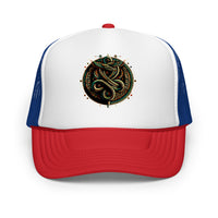 trucker hat featuring Ouroboros Snake Hat embroidered artwork, product image 8