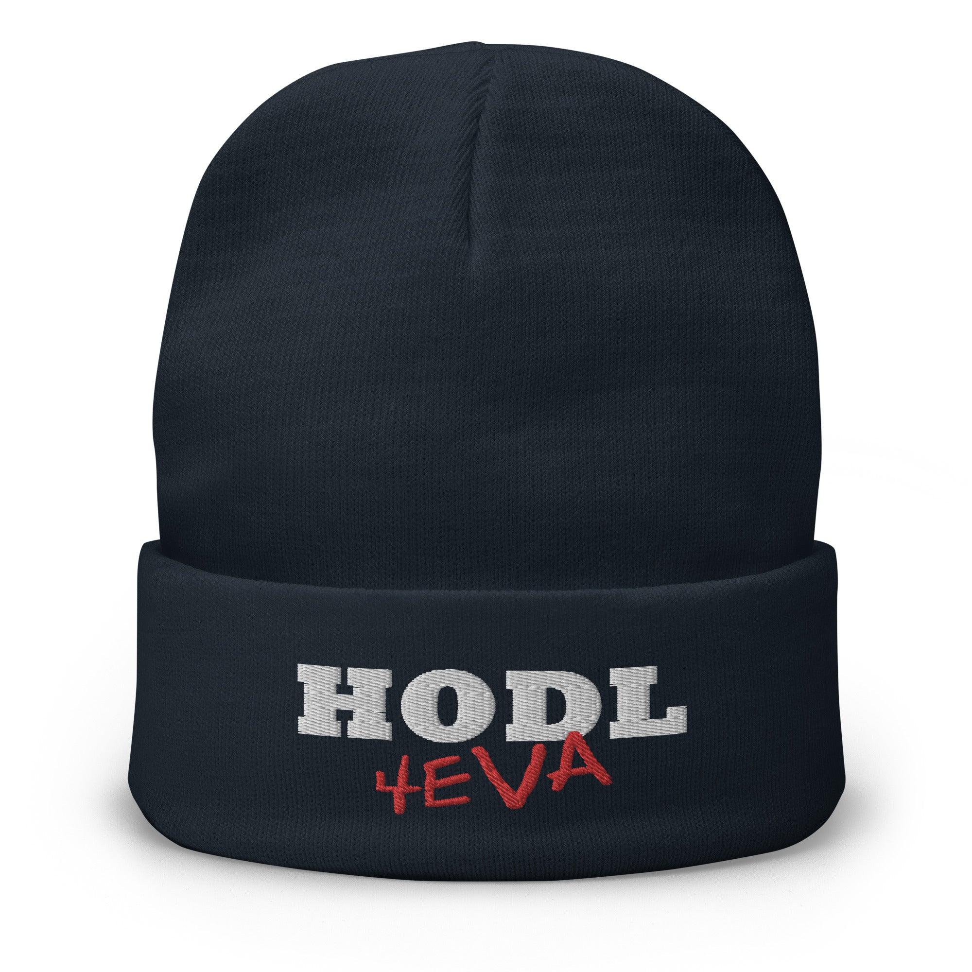 HODL Diamond Hands Your Crypto 4Eva Bitcoin Ethereum Embroidered Cuff Beanie Cap