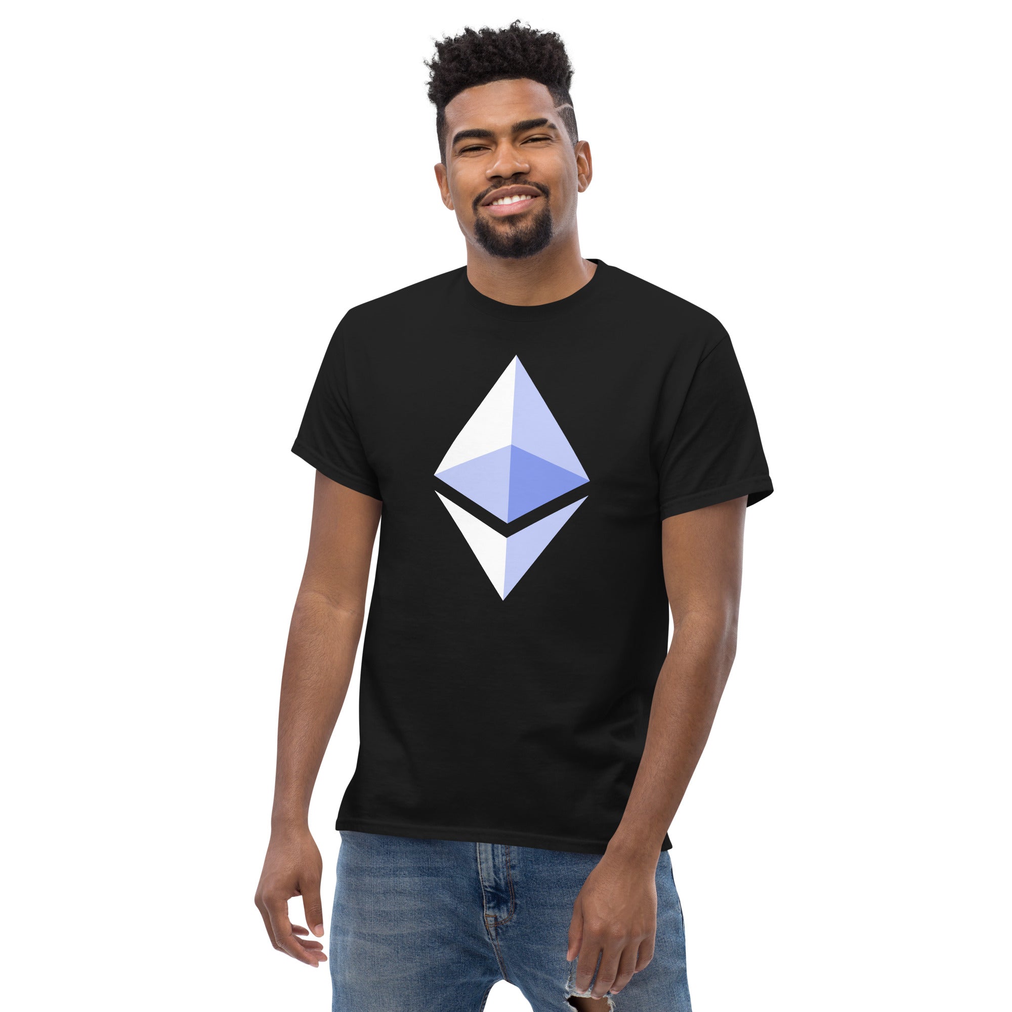 ETH Ethereum Cryptocurrency Symbol Men’s Short Sleeve T-Shirt