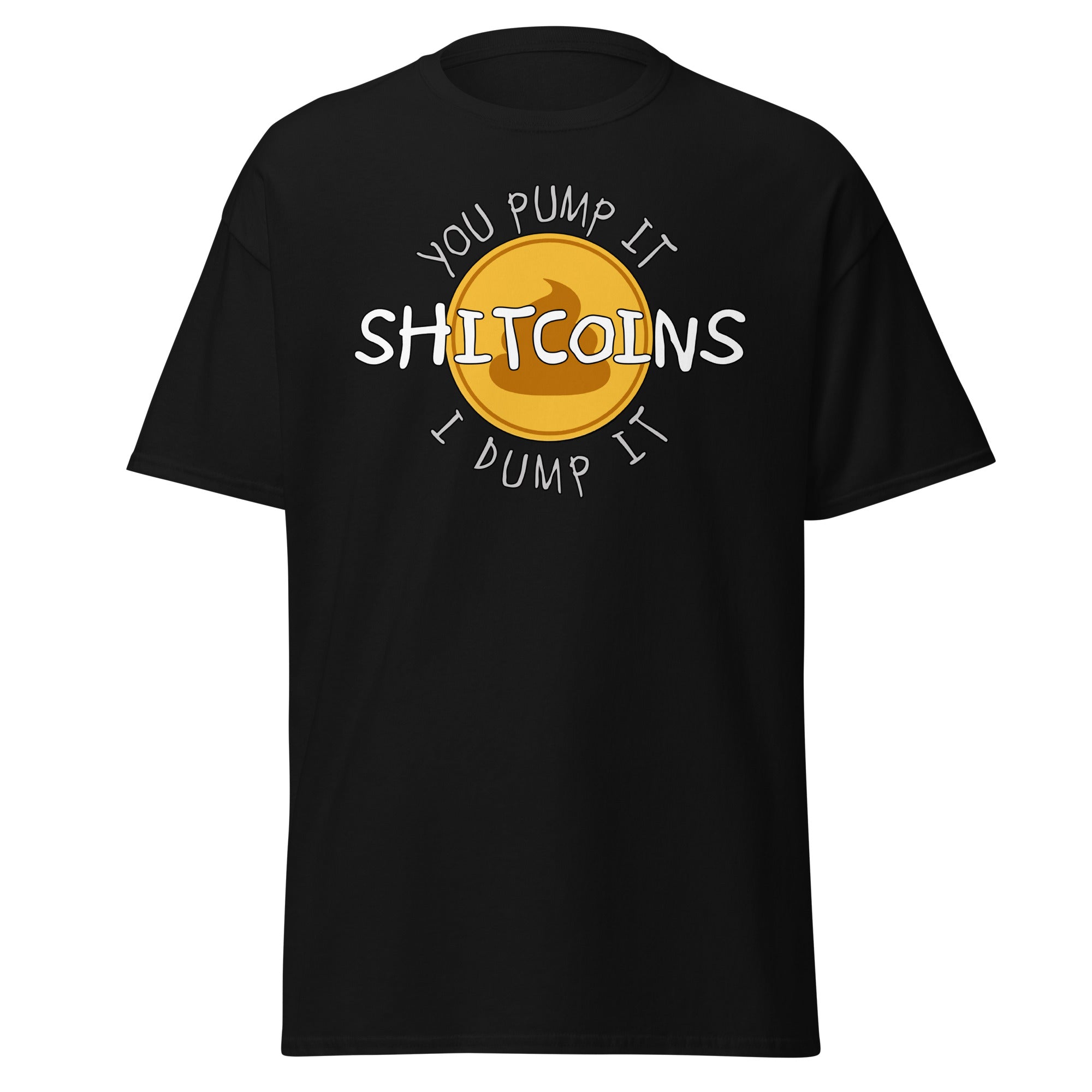 Shitcoins Pump and Dump Crypto Meme Coins Men’s Short Sleeve T-Shirt