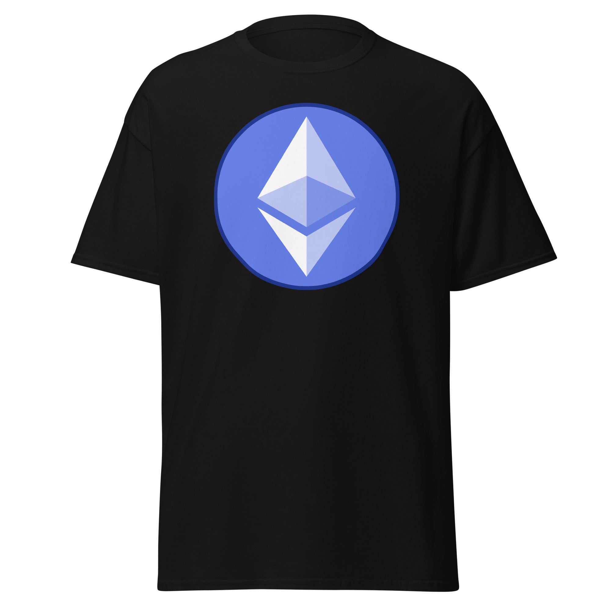 ETH Ethereum Round Logo Cryptocurrency Symbol Men’s Short Sleeve T-Shirt