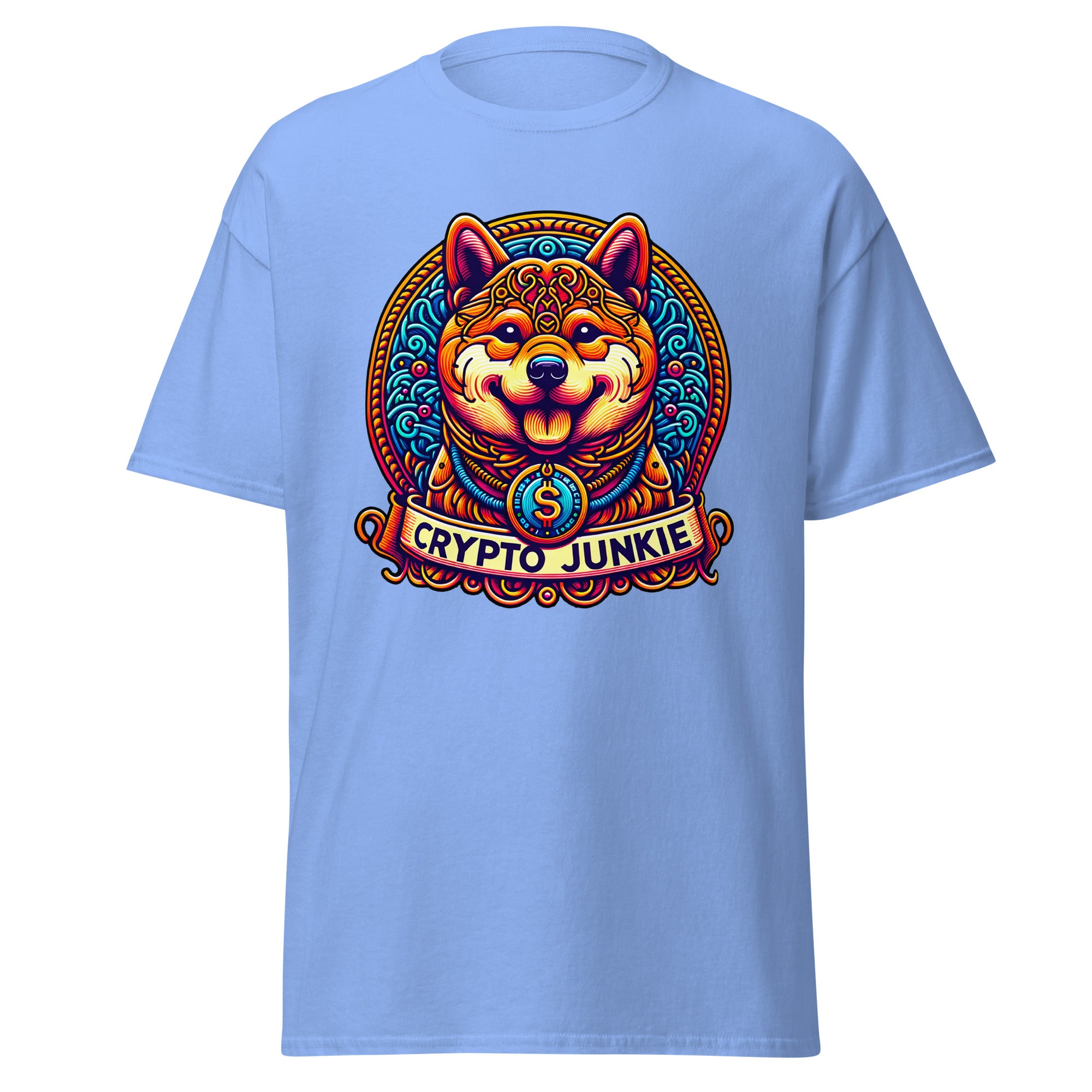 Dog Meme Coins Crypto Dogecoin Shiba Inu Token Men’s Short Sleeve T-Shirt