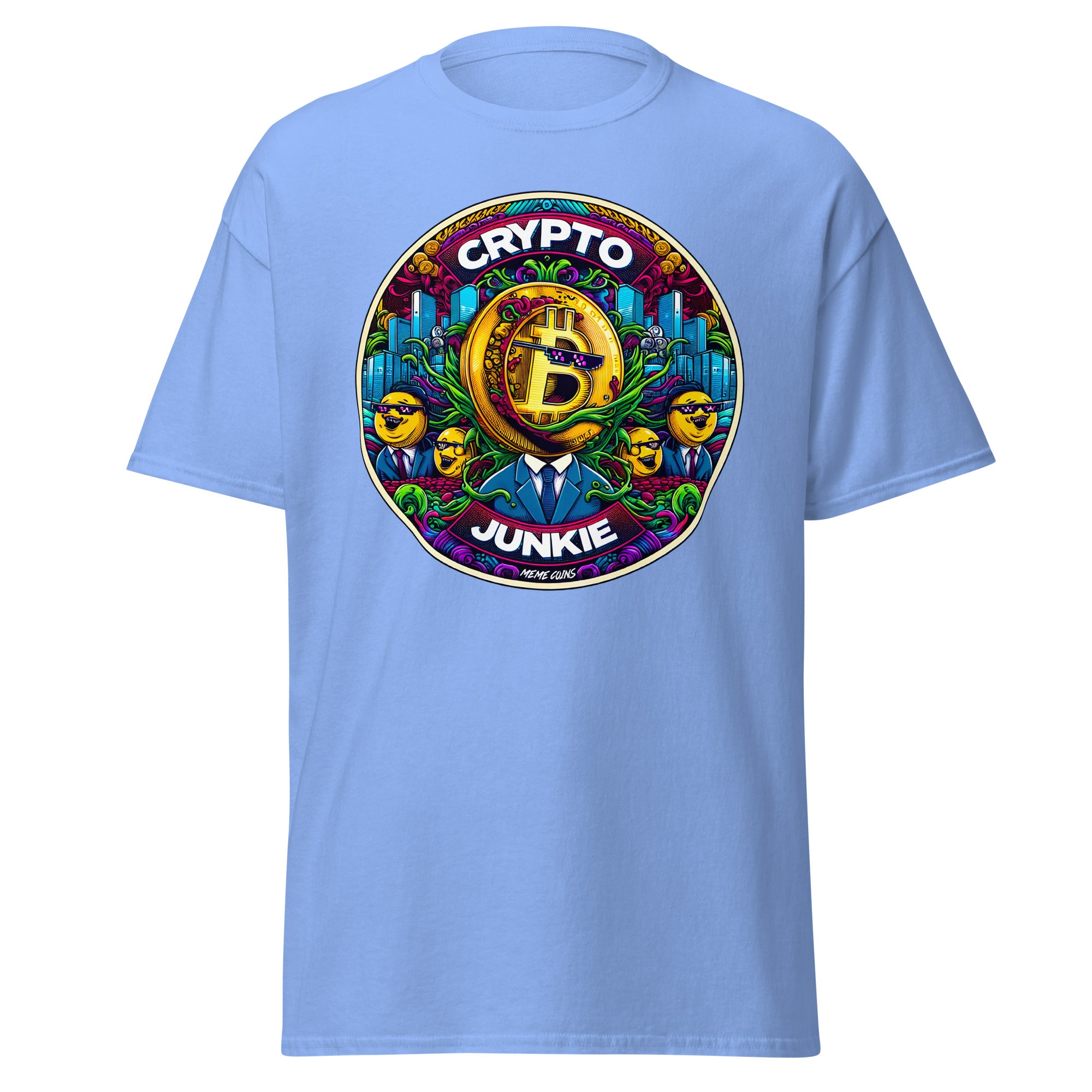 Meme Coins Rule! Crypto Junkie Bitcoin Altcoins Men’s Short Sleeve T-Shirt