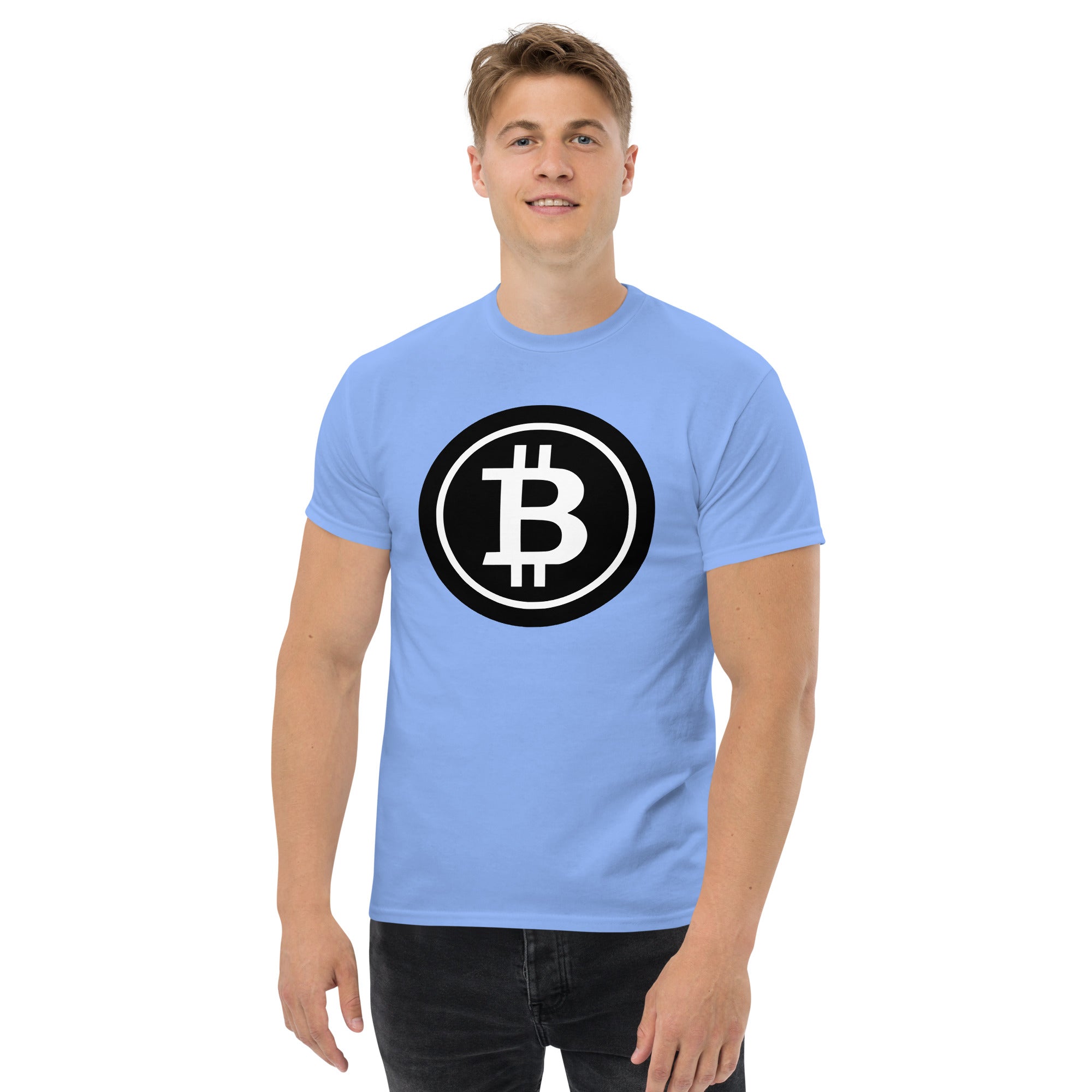 BTC Bitcoin Crypto Symbol Men's Short Sleeve T-Shirt