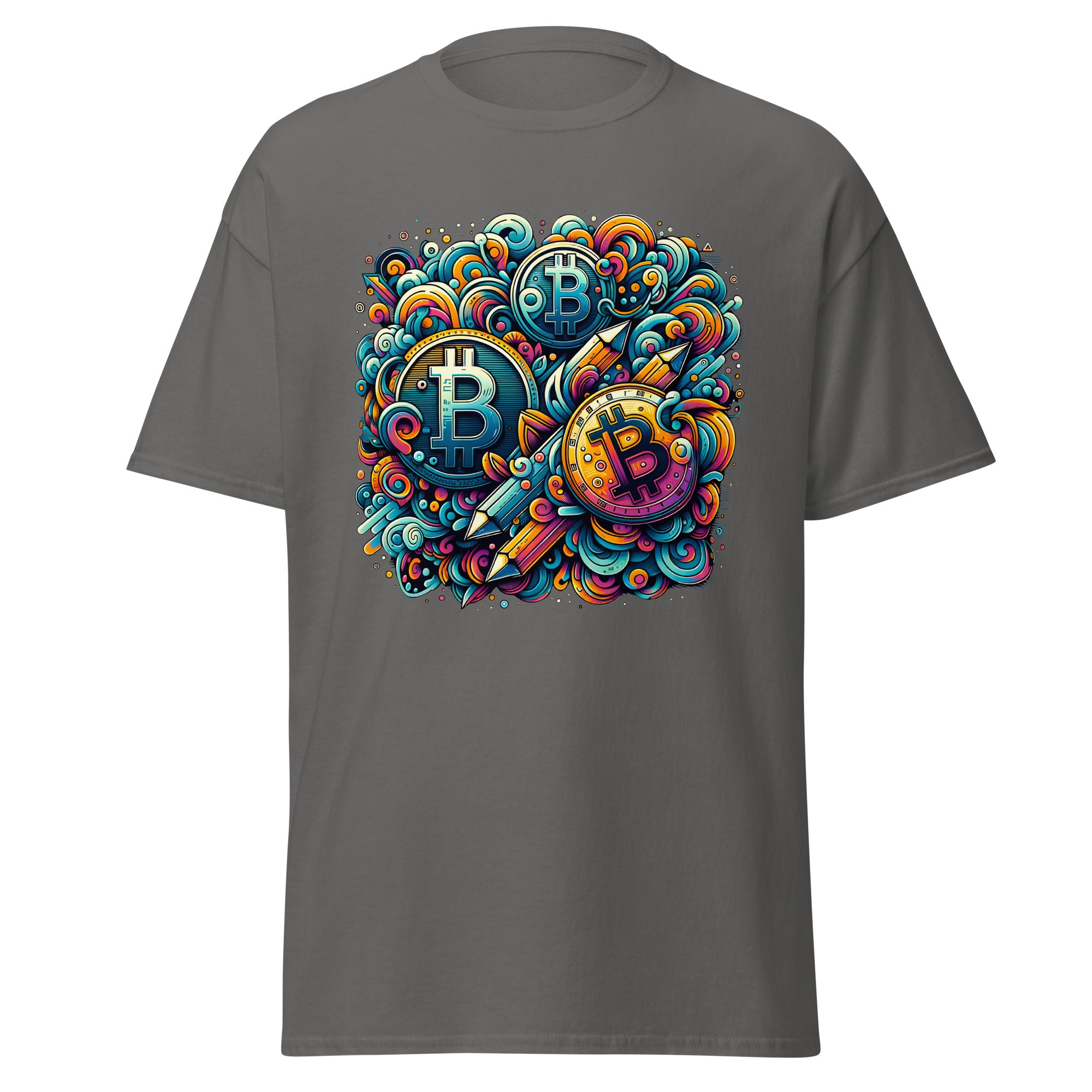 Whimsical Bitcoin Crypto Dreams Hidden Gem Men’s Short Sleeve T-Shirt