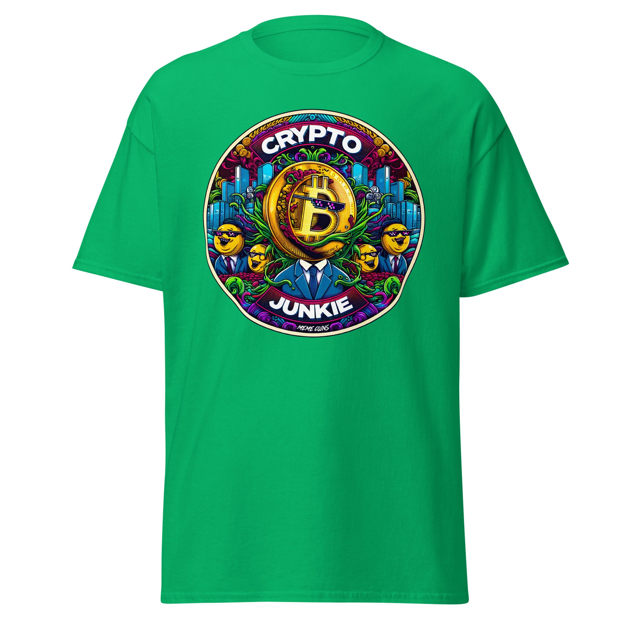 Meme Coins Rule! Crypto Junkie Bitcoin Altcoins Men’s Short Sleeve T-Shirt