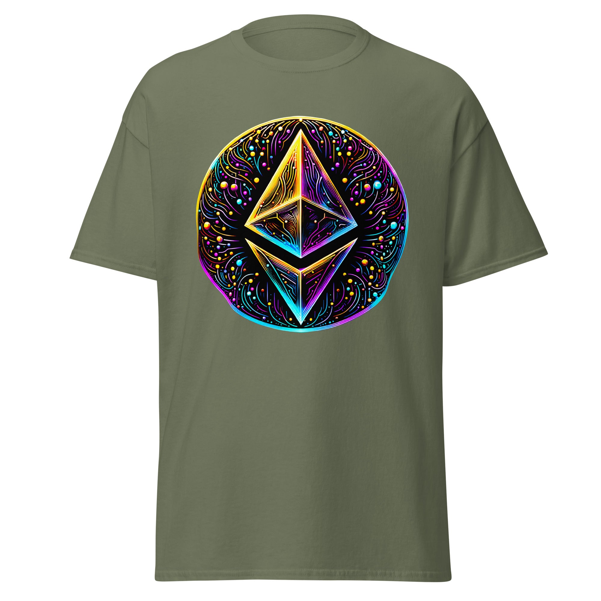 Whimsical Ethereum ETH Altcoin Crypto Symbol Men’s Short Sleeve T-Shirt