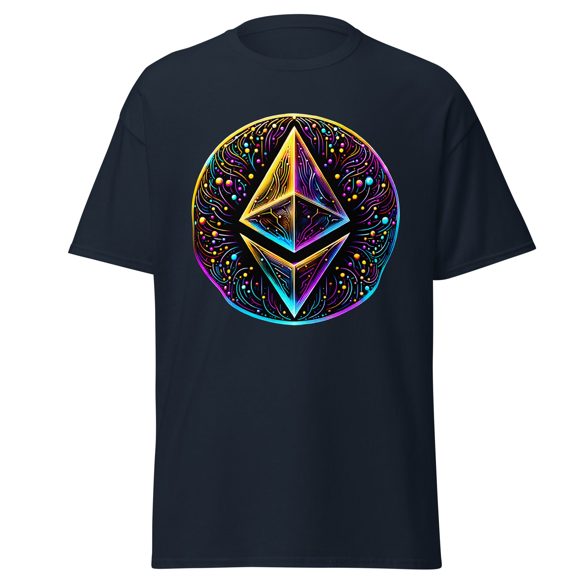 Whimsical Ethereum ETH Altcoin Crypto Symbol Men’s Short Sleeve T-Shirt