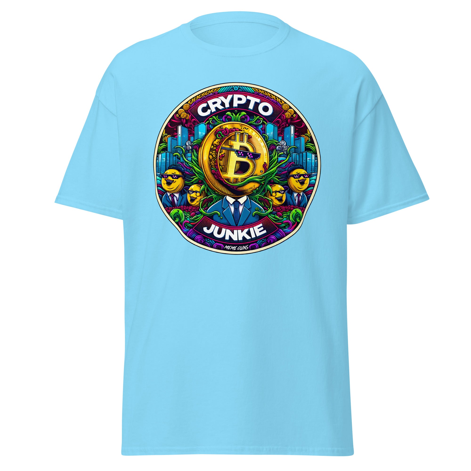 Meme Coins Rule! Crypto Junkie Bitcoin Altcoins Men’s Short Sleeve T-Shirt