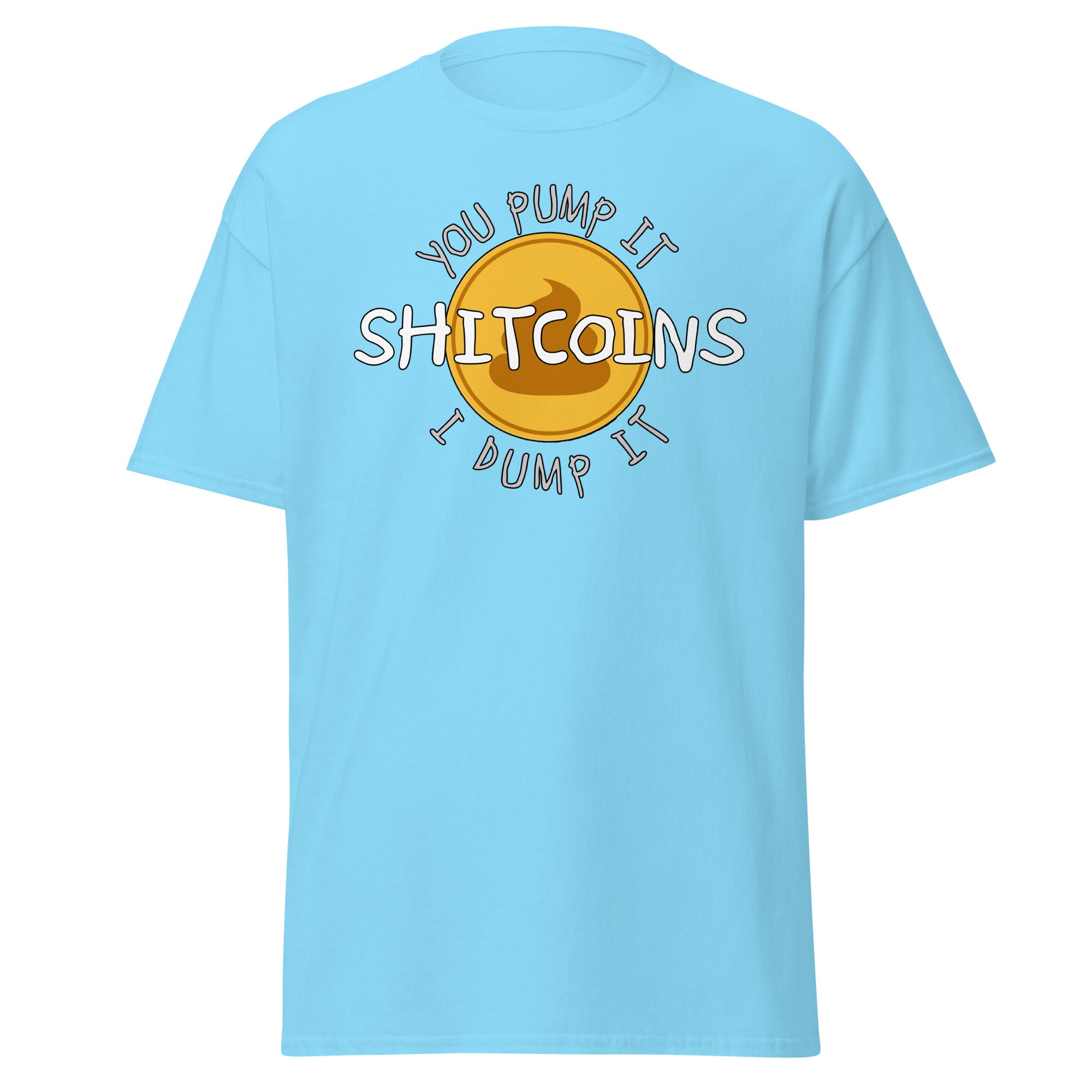 Shitcoins Pump and Dump Crypto Meme Coins Men’s Short Sleeve T-Shirt