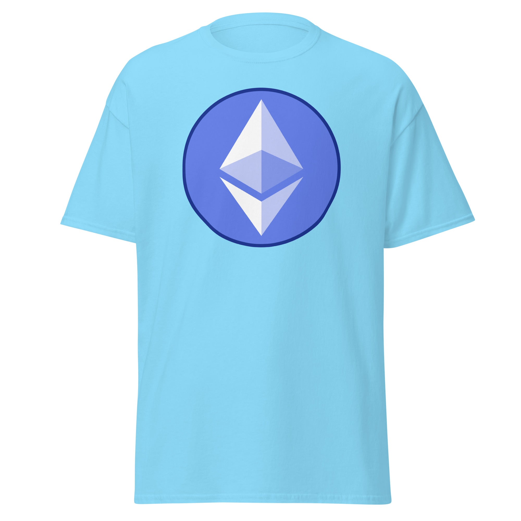 ETH Ethereum Round Logo Cryptocurrency Symbol Men’s Short Sleeve T-Shirt