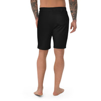 Men's fleece shorts, back view