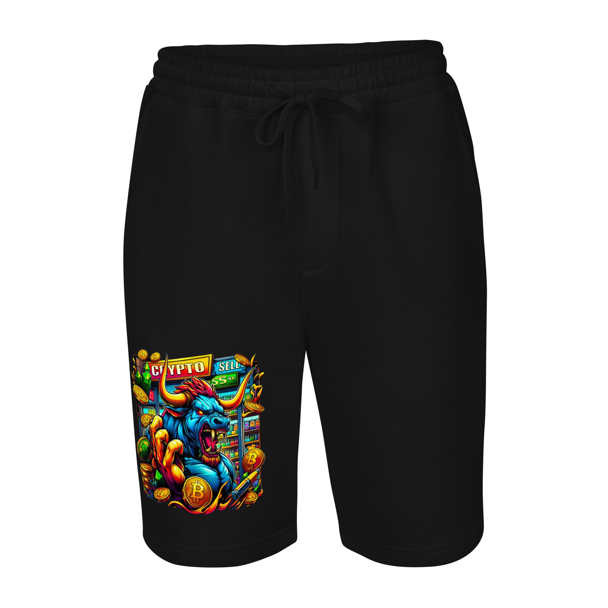 Crypto Bull Run Buy Sell Bitcoin Men's fleece shorts