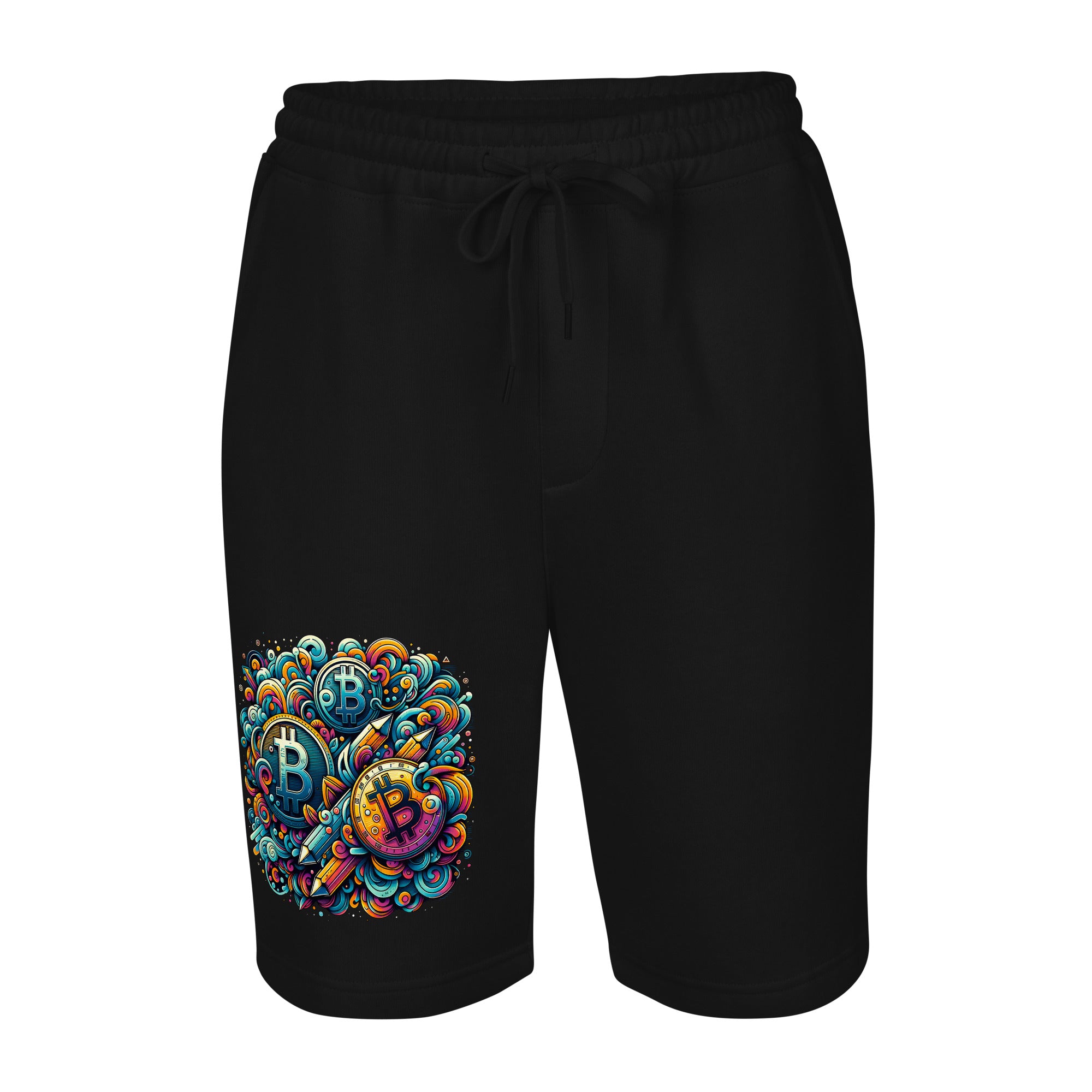 Whimsical Bitcoin Crypto Dreams Hidden Gem Men's fleece shorts