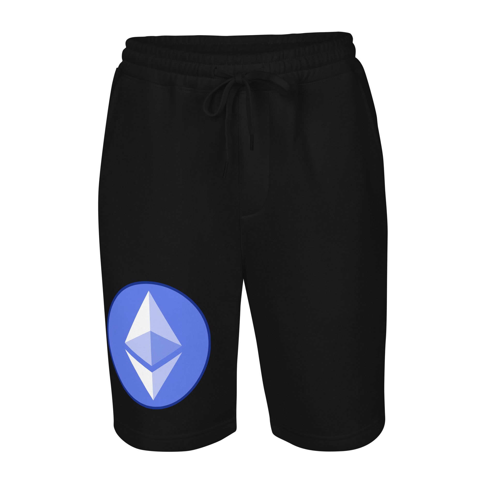 ETH Ethereum Round Logo Cryptocurrency Symbol Men's fleece shorts