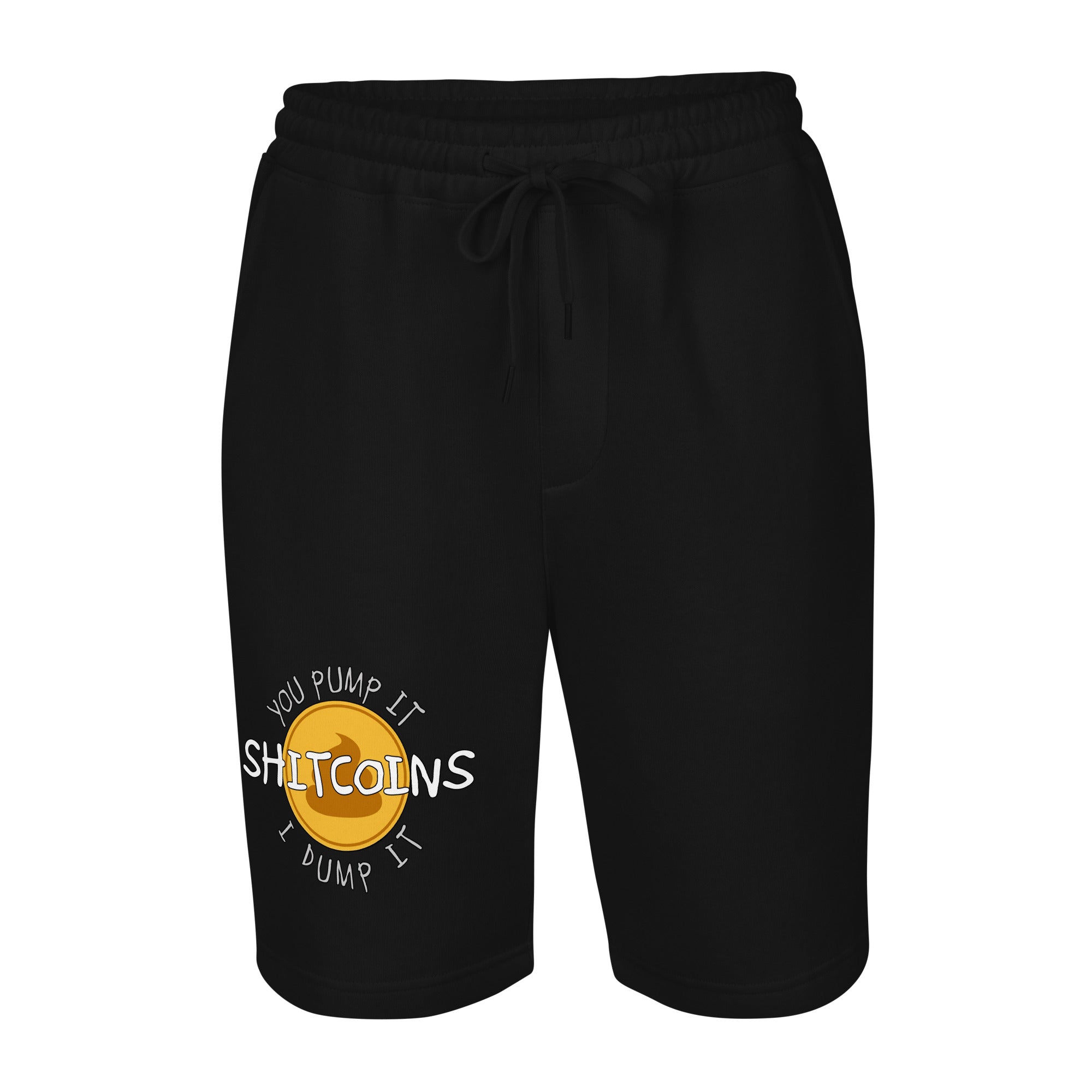 Shitcoins Pump and Dump Crypto Meme Coins Men's fleece shorts