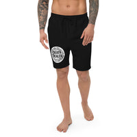 Death Dealer design on men's fleece shorts, front view