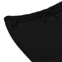 Bat Skeleton Blueprint design on men's fleece shorts, detail view