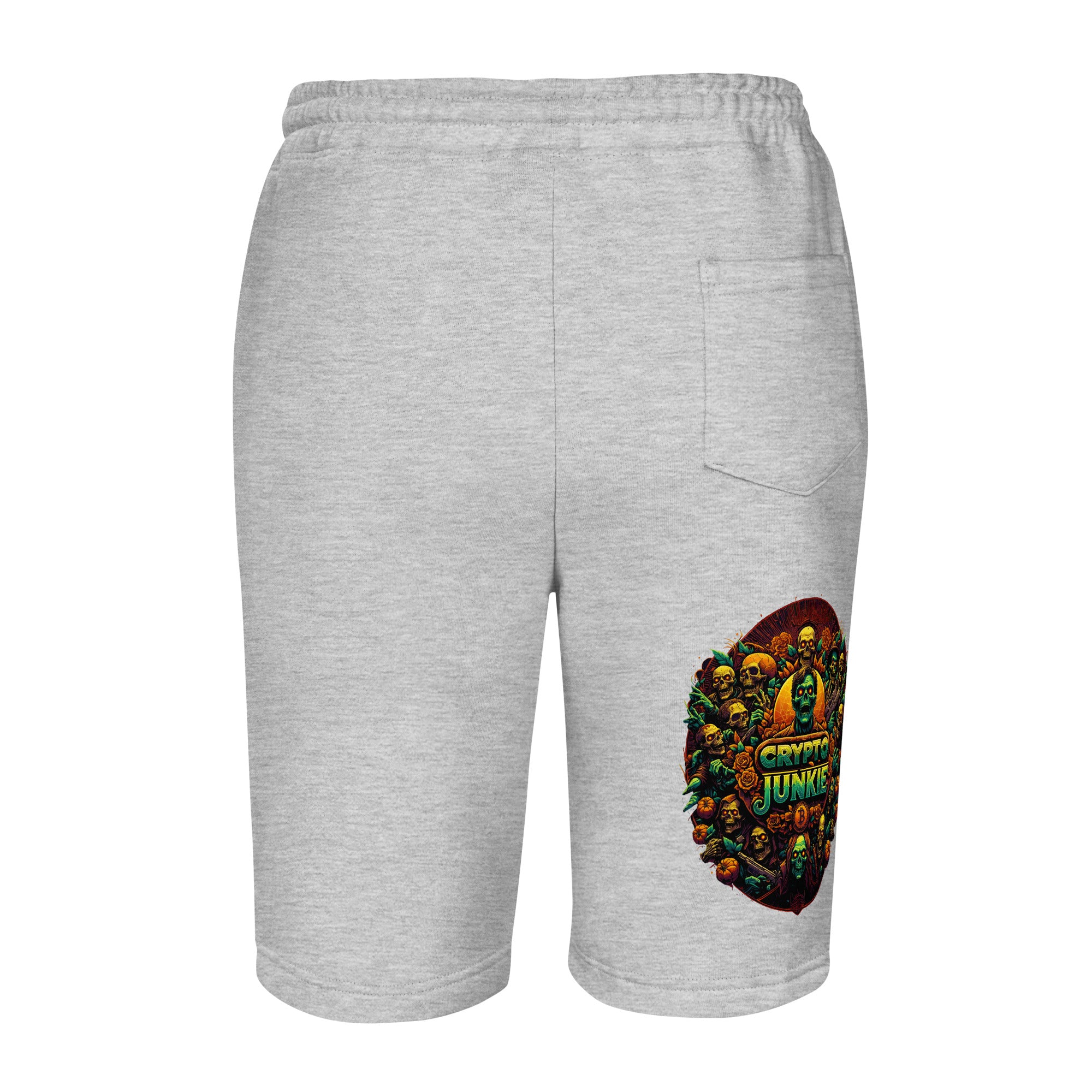 Crypto Junkie Bitcoin Selling Zombie Horde Men's fleece shorts