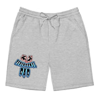 Paranormal Ghost Dad design on men's fleece shorts, front view