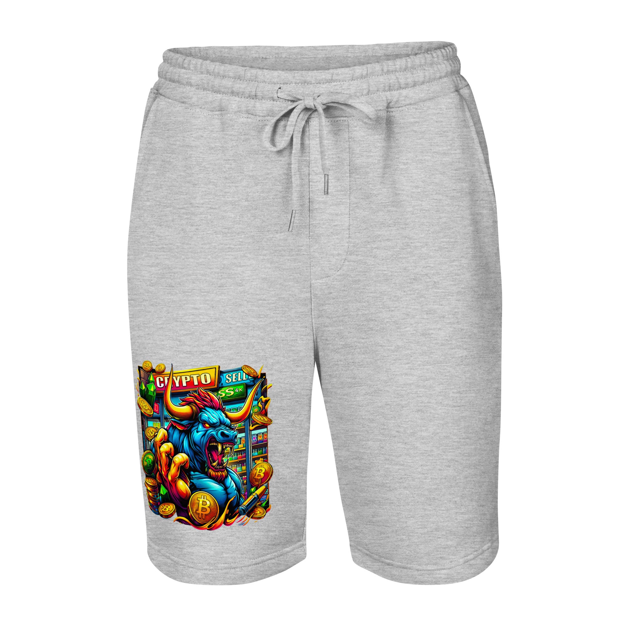 Crypto Bull Run Buy Sell Bitcoin Men's fleece shorts