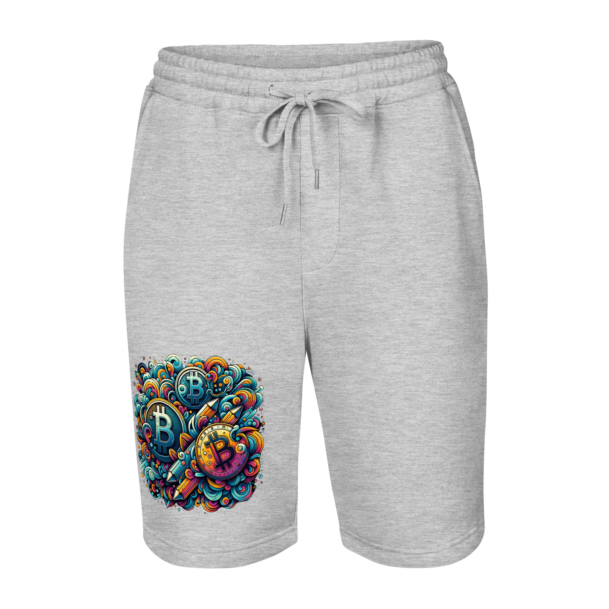 Whimsical Bitcoin Crypto Dreams Hidden Gem Men's fleece shorts