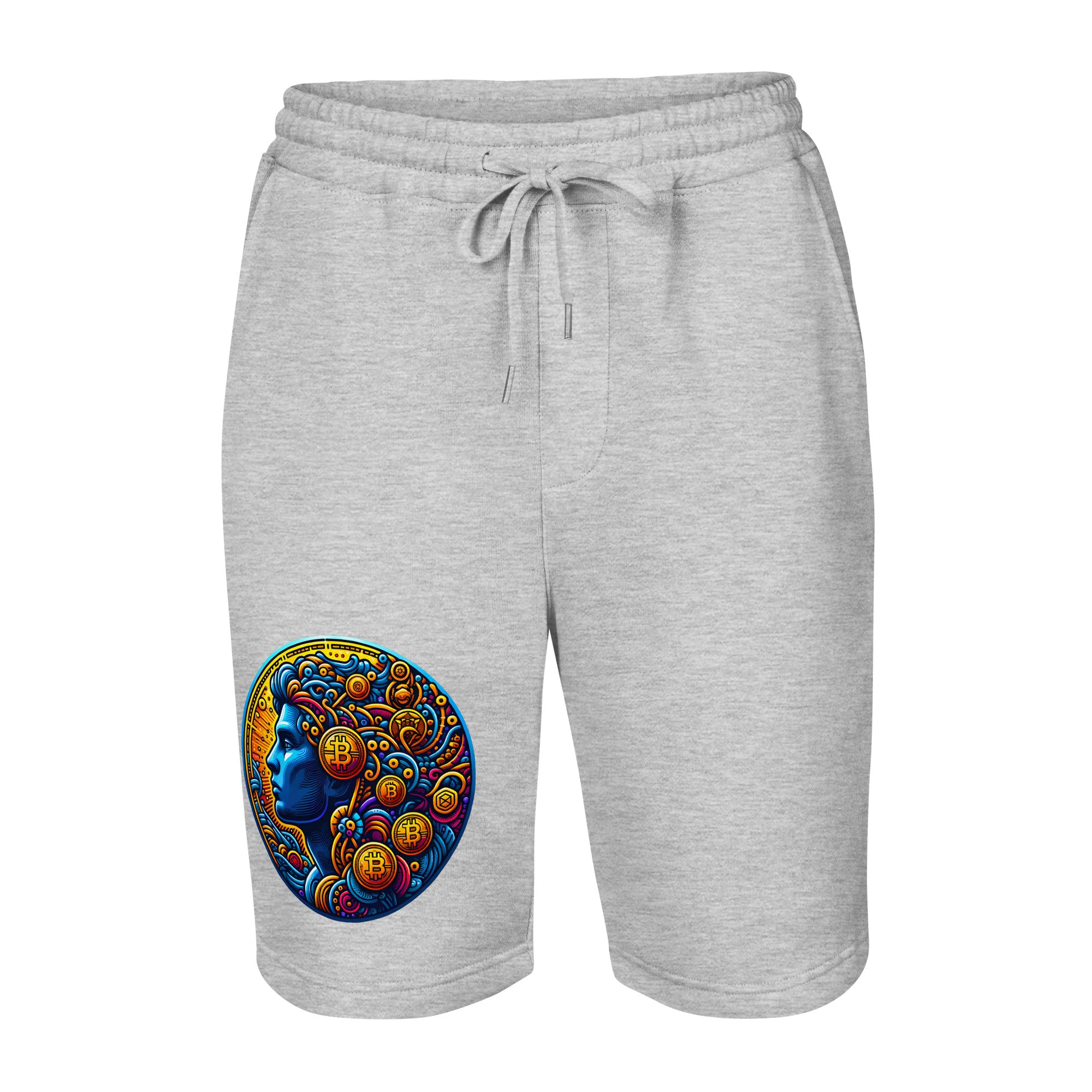 Digital Asset Bitcoin BTC Crypto Coin Token Men's fleece shorts