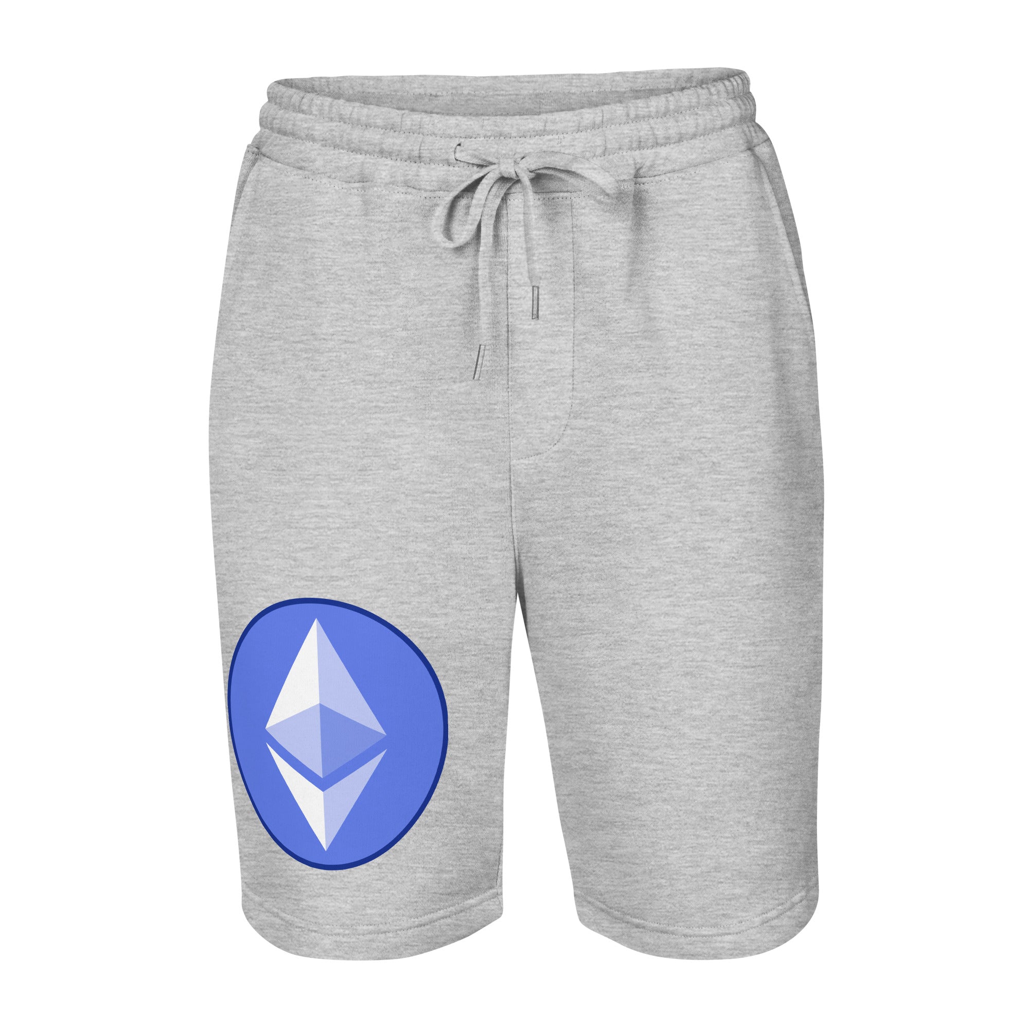 ETH Ethereum Round Logo Cryptocurrency Symbol Men's fleece shorts