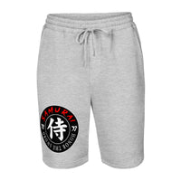 Samurai Honor Kanji 侍 design on men's fleece shorts, front view