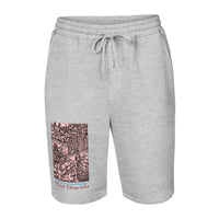 Feast of the Impaler design on men's fleece shorts, front view