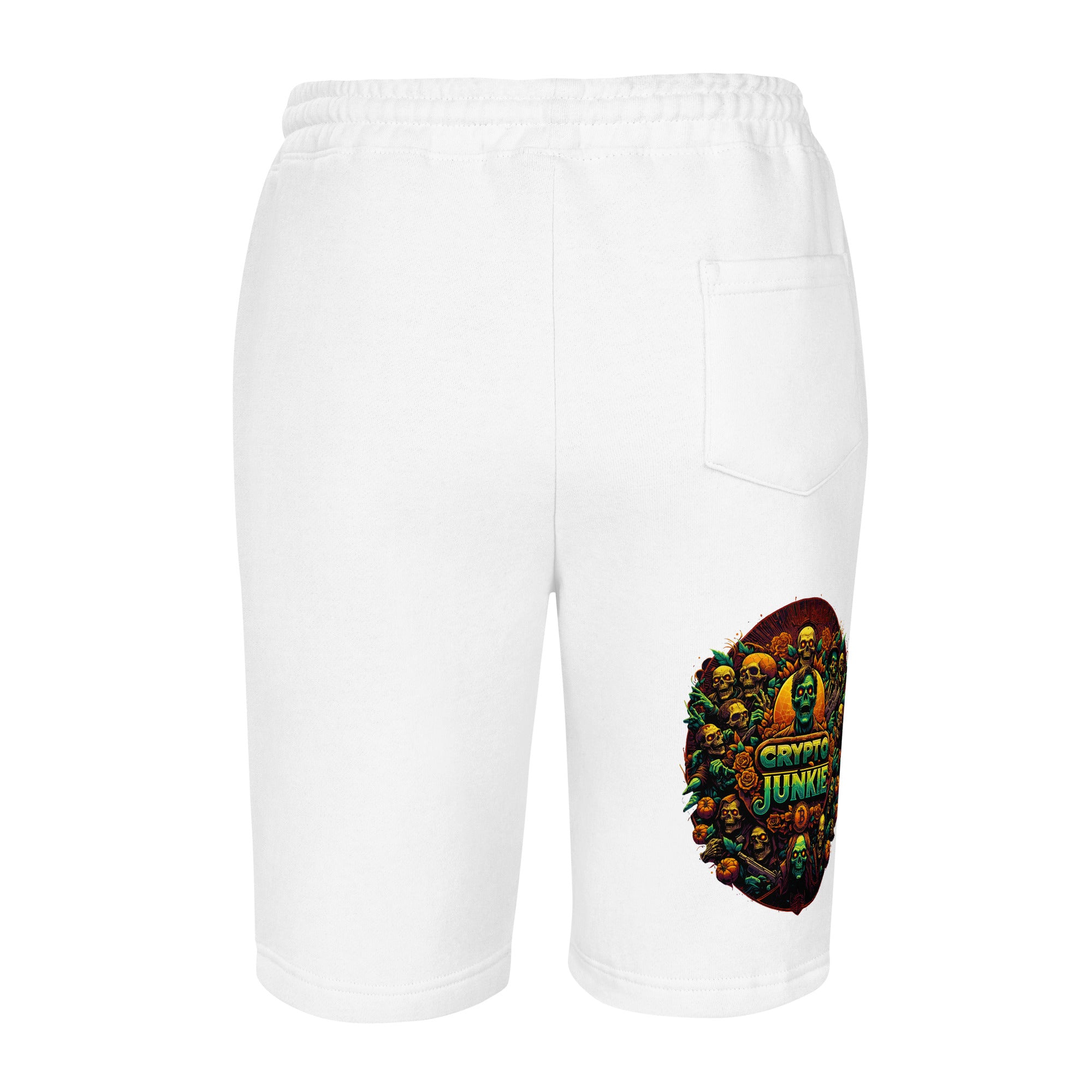 Crypto Junkie Bitcoin Selling Zombie Horde Men's fleece shorts