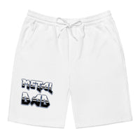 Metal Dad design on men's fleece shorts, front view