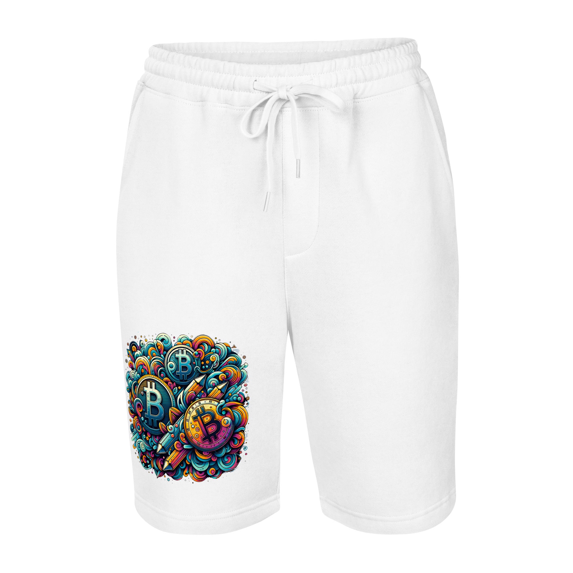 Whimsical Bitcoin Crypto Dreams Hidden Gem Men's fleece shorts