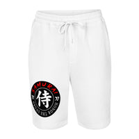 Samurai Honor Kanji 侍 design on men's fleece shorts, front view