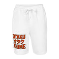 Otaku オタク Anime design on men's fleece shorts, front view