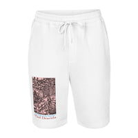 Feast of the Impaler design on men's fleece shorts, front view