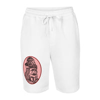 Vlad the Impaler design on men's fleece shorts, front view